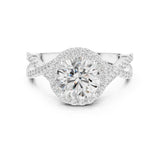 Round Lab Grown Diamond Halo Engagement Ring