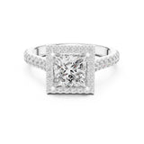Princess Lab Grown Diamond Halo Engagement Ring