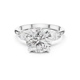 Round Lab Grown Diamond Three-Stone Engagement Ring