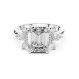 Emerald Lab Grown Diamond Three-Stone Engagement Ring