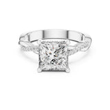 Princess Lab Grown Diamond Twisted Engagement Ring