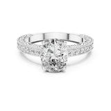 Oval  Lab Grown Diamond Vintage Engagement Ring