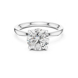 Round Lab Grown Diamond Hidden-Halo Engagement Ring