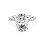 Oval Lab Grown Diamond Halo Engagement Ring