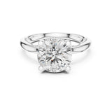 Round Lab Grown Diamond Hidden-Halo Engagement Ring