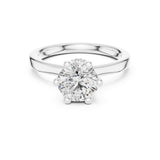 Round Lab Grown Diamond Hidden-Halo Engagement Ring