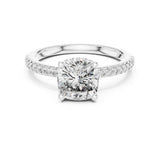 Cushion Lab Grown Diamond Halo Engagement Ring