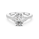 Oval Lab Grown Diamond Three-Stone Engagement Ring