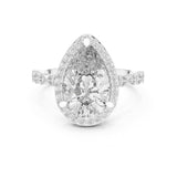 Pear Lab Grown Diamond Halo Engagement Ring