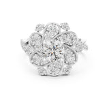 Round Lab Grown Diamond Halo Engagement Ring