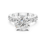 Round Lab Grown Diamond Pave Engagement Ring