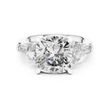 Cushion Lab Grown Diamond Three-Stone Engagement Ring
