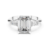 Emerald Lab Grown Diamond Three-Stone Engagement Ring