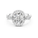Cushion Lab Grown Diamond Halo Engagement Ring