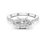 Marquise Lab Grown Diamond Pave Engagement Ring