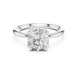 Cushion Lab Grown Diamond Hidden-Halo Engagement Ring