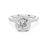 Cushion Lab Grown Diamond Halo Engagement Ring