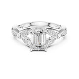 Emerald Lab Grown Diamond Split-Shank Engagement Ring