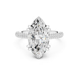 Marquise Lab Grown Diamond Pave Engagement Ring