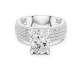 Oval Lab Grown Diamond Pave Engagement Ring