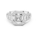Cushion Lab Grown Diamond Halo Engagement Ring