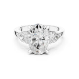 Oval Lab Grown Diamond Three-Stone Engagement Ring