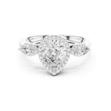 Pear Lab Grown Diamond Three-Stone Engagement Ring