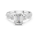 Emerald Lab Grown Diamond Split-Shank Engagement Ring