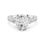 Oval Lab Grown Diamond Three-Stone Engagement Ring
