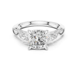 Cushion Lab Grown Diamond Three-Stone Engagement Ring