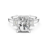 Emerald Lab Grown Diamond Three-Stone Engagement Ring