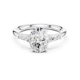 Oval Lab Grown Diamond Three-Stone Engagement Ring