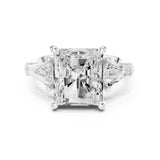 Emerald Lab Grown Diamond Three-Stone Engagement Ring