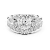 Cushion Lab Grown Diamond Vintage Engagement Ring
