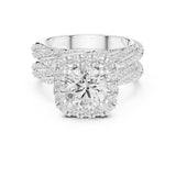 Round Lab Grown Diamond Halo Engagement Ring