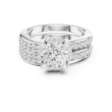 Round Lab Grown Diamond Split-Shank Engagement Ring