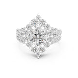 Round Lab Grown Diamond Halo Engagement Ring
