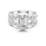 Emerald Lab Grown Diamond Split-Shank Engagement Ring