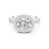 Oval Lab Grown Diamond Halo Engagement Ring