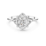 Round Lab Grown Diamond Halo Engagement Ring