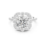 Round Lab Grown Diamond Halo Engagement Ring