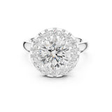 Round Lab Grown Diamond Halo Engagement Ring
