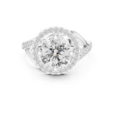 Round Lab Grown Diamond Halo Engagement Ring