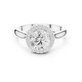 Round Lab Grown Diamond Halo Engagement Ring