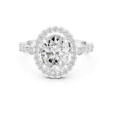 Oval Lab Grown Diamond Halo Engagement Ring