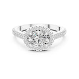 Oval Lab Grown Diamond Halo Engagement Ring