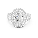 Oval Lab Grown Diamond Halo Engagement Ring
