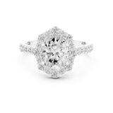 Oval Lab Grown Diamond Halo Engagement Ring