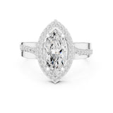 Marquise Lab Grown Diamond Halo Engagement Ring