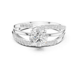 Round Lab Grown Diamond Split-Shank Engagement Ring